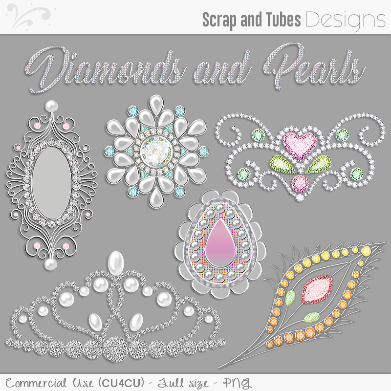 Diamonds and Pearls Clipart 2 - Click Image to Close